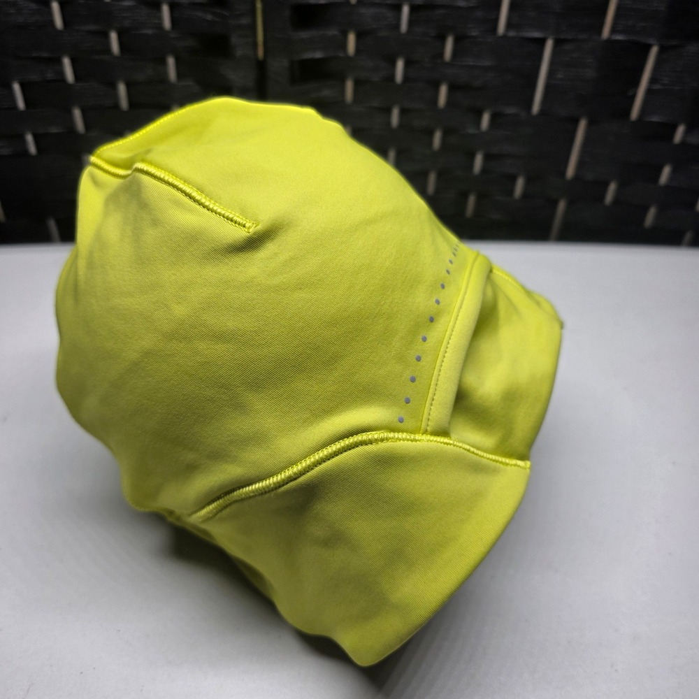 Lululemon Run With Me Earwarmer Beanie Hat Neon Yellow Reflective One Size - Picture 4 of 6